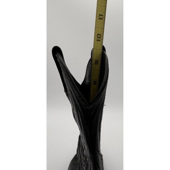DAN POST Women's Cowboy Boots Black Snip On Pointed Toe Size 6M USA Great GUC - Picture 8 of 12
